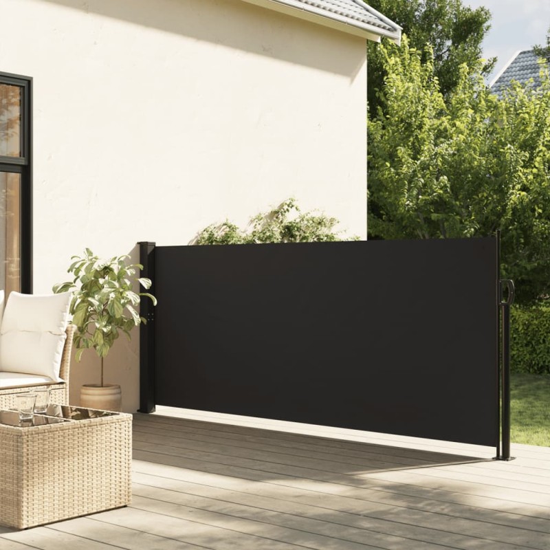 vidaXL Toldo lateral retráctil negro 120x600 cm vidaXL Toldo lateral retráctil negro 120x600 cm