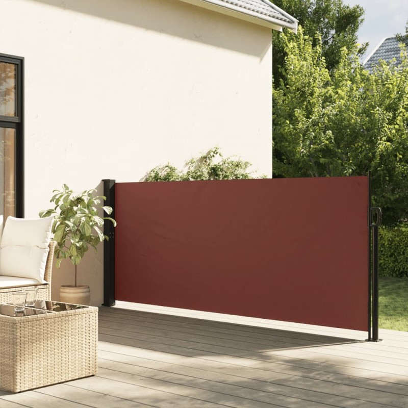 vidaXL Toldo lateral retráctil marrón 120x600 cm vidaXL Toldo lateral retráctil marrón 120x600 cm