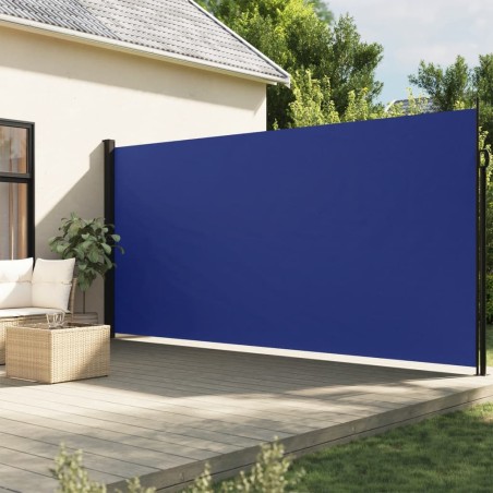 vidaXL Toldo lateral retráctil azul 220x600 cm