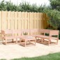 vidaXL Juego de sofás de jardín 6 pzas madera maciza abeto Douglas vidaXL Juego de sofás de jardín 6 pzas madera maciza abeto Douglas