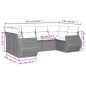vidaXL Set de muebles de jardín 6 pzas y cojines ratán sintético gris vidaXL Set de muebles de jardín 6 pzas y cojines ratán sintético gris