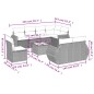 vidaXL Set de muebles de jardín 9 pzas y cojines ratán sintético gris vidaXL Set de muebles de jardín 9 pzas y cojines ratán sintético gris