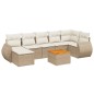 vidaXL Juego de sofás de jardín con cojines beige 8 pzas ratán PE vidaXL Juego de sofás de jardín con cojines beige 8 pzas ratán PE