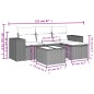 vidaXL Set de muebles de jardín 5 pzas y cojines ratán sintético negro vidaXL Set de muebles de jardín 5 pzas y cojines ratán sintético negro