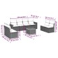 vidaXL Set de sofás de jardín 9 pzas con cojines ratán sintético beige vidaXL Set de sofás de jardín 9 pzas con cojines ratán sintético beige