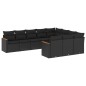 vidaXL Set de sofás de jardín 10 pzas cojines ratán sintético negro vidaXL Set de sofás de jardín 10 pzas cojines ratán sintético negro