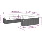 vidaXL Set de sofás de jardín 10 pzas cojines ratán sintético negro vidaXL Set de sofás de jardín 10 pzas cojines ratán sintético negro