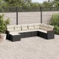 vidaXL Set de sofás de jardín 8 piezas y cojines ratán sintético negro vidaXL Set de sofás de jardín 8 piezas y cojines ratán sintético negro