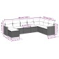 vidaXL Set de sofás de jardín 8 piezas y cojines ratán sintético negro vidaXL Set de sofás de jardín 8 piezas y cojines ratán sintético negro