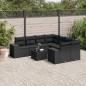 vidaXL Set de sofás de jardín 8 piezas y cojines ratán sintético negro vidaXL Set de sofás de jardín 8 piezas y cojines ratán sintético negro