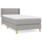 vidaXL Cama box spring con colchón tela gris claro 90x200 cm vidaXL Cama box spring con colchón tela gris claro 90x200 cm