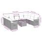 vidaXL Set de sofás de jardín 10 pzas con cojines ratán sintético gris vidaXL Set de sofás de jardín 10 pzas con cojines ratán sintético gris