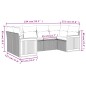 vidaXL Set sofás de jardín 7 piezas y cojines ratán sintético beige