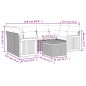 vidaXL Set sofás de jardín 7 piezas y cojines ratán sintético beige vidaXL Set sofás de jardín 7 piezas y cojines ratán sintético beige