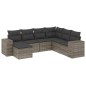 vidaXL Set de sofás de jardín 7 piezas con cojines ratán PE gris vidaXL Set de sofás de jardín 7 piezas con cojines ratán PE gris
