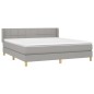 vidaXL Cama box spring con colchón tela gris claro 160x200 cm vidaXL Cama box spring con colchón tela gris claro 160x200 cm
