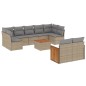 vidaXL Juego de sofás jardín con cojines beige 10 pzas ratán sintético vidaXL Juego de sofás jardín con cojines beige 10 pzas ratán sintético