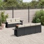 vidaXL Set de sofás de jardín 8 piezas y cojines ratán sintético negro vidaXL Set de sofás de jardín 8 piezas y cojines ratán sintético negro