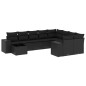 vidaXL Set de sofás de jardín 10 pzas cojines ratán sintético negro vidaXL Set de sofás de jardín 10 pzas cojines ratán sintético negro