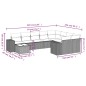 vidaXL Set de sofás de jardín 10 pzas cojines ratán sintético negro vidaXL Set de sofás de jardín 10 pzas cojines ratán sintético negro