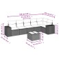 vidaXL Set sofás de jardín 7 piezas y cojines ratán sintético beige vidaXL Set sofás de jardín 7 piezas y cojines ratán sintético beige