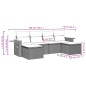 vidaXL Set de muebles de jardín 6 pzas y cojines ratán sintético gris