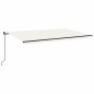 vidaXL Toldo retráctil manual color crema 500x300 cm vidaXL Toldo retráctil manual color crema 500x300 cm