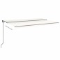 vidaXL Toldo retráctil manual color crema 500x300 cm vidaXL Toldo retráctil manual color crema 500x300 cm