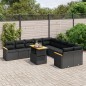 vidaXL Set de sofás de jardín 11 pzas y cojines ratán sintético negro vidaXL Set de sofás de jardín 11 pzas y cojines ratán sintético negro