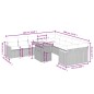 vidaXL Set de sofás de jardín 11 pzas y cojines ratán sintético negro vidaXL Set de sofás de jardín 11 pzas y cojines ratán sintético negro