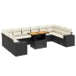 vidaXL Set de sofás de jardín 11 pzas y cojines ratán sintético negro vidaXL Set de sofás de jardín 11 pzas y cojines ratán sintético negro
