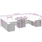 vidaXL Set de sofás de jardín 11 pzas y cojines ratán sintético negro vidaXL Set de sofás de jardín 11 pzas y cojines ratán sintético negro