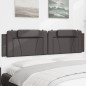 vidaXL Cabecero de cama acolchado cuero sintético gris 200 cm
