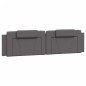 vidaXL Cabecero de cama acolchado cuero sintético gris 200 cm