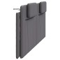 vidaXL Cabecero de cama acolchado cuero sintético gris 200 cm