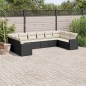 vidaXL Set de sofás de jardín 10 pzas cojines ratán sintético negro vidaXL Set de sofás de jardín 10 pzas cojines ratán sintético negro