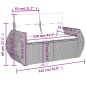 vidaXL Set de muebles de jardín 6 pzas y cojines ratán sintético gris vidaXL Set de muebles de jardín 6 pzas y cojines ratán sintético gris