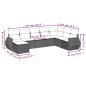 vidaXL Set de sofás de jardín 8 piezas y cojines ratán sintético negro vidaXL Set de sofás de jardín 8 piezas y cojines ratán sintético negro