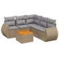 vidaXL Juego de sofás jardín con cojines 6 pzas ratán sintético beige vidaXL Juego de sofás jardín con cojines 6 pzas ratán sintético beige