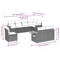 vidaXL Set de sofás de jardín 8 pzas y cojines ratán sintético gris vidaXL Set de sofás de jardín 8 pzas y cojines ratán sintético gris
