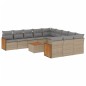vidaXL Set de sofás de jardín 12 pzas y cojines ratán sintético marrón vidaXL Set de sofás de jardín 12 pzas y cojines ratán sintético marrón