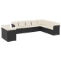 vidaXL Set de sofás de jardín 10 pzas cojines ratán sintético negro vidaXL Set de sofás de jardín 10 pzas cojines ratán sintético negro