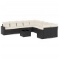 vidaXL Set de sofás de jardín 11 pzas y cojines ratán sintético negro vidaXL Set de sofás de jardín 11 pzas y cojines ratán sintético negro