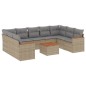 vidaXL Juego de sofás jardín con cojines beige 10 pzas ratán sintético vidaXL Juego de sofás jardín con cojines beige 10 pzas ratán sintético