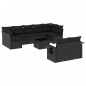 vidaXL Set de sofás de jardín 10 pzas cojines ratán sintético negro vidaXL Set de sofás de jardín 10 pzas cojines ratán sintético negro