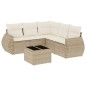 vidaXL Juego de sofás jardín con cojines 6 pzas ratán sintético beige vidaXL Juego de sofás jardín con cojines 6 pzas ratán sintético beige