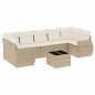 vidaXL Juego de sofás de jardín con cojines beige 8 pzas ratán PE vidaXL Juego de sofás de jardín con cojines beige 8 pzas ratán PE