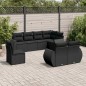 vidaXL Set de sofás de jardín 8 piezas y cojines ratán sintético negro vidaXL Set de sofás de jardín 8 piezas y cojines ratán sintético negro