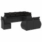 vidaXL Set de sofás de jardín 8 piezas y cojines ratán sintético negro vidaXL Set de sofás de jardín 8 piezas y cojines ratán sintético negro