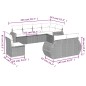 vidaXL Set de sofás de jardín 8 piezas y cojines ratán sintético negro vidaXL Set de sofás de jardín 8 piezas y cojines ratán sintético negro